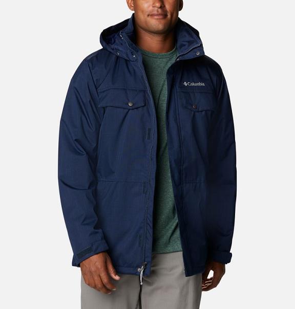 Columbia Pulaski Lake Insulated Jacket Navy For Men's NZ94671 New Zealand